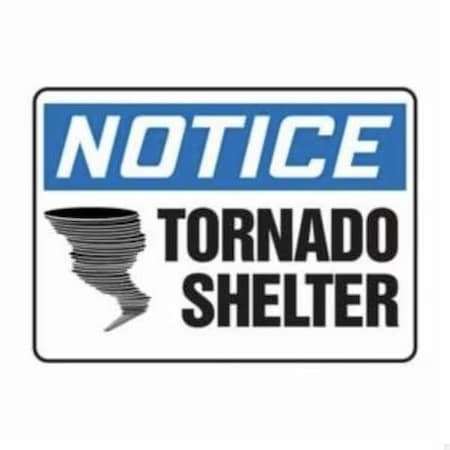 Accuform TORNADO SHELTER GRAPHIC, Adhesive Dura-Poly, 10 in x 14 in, Adhesive MADM823XV